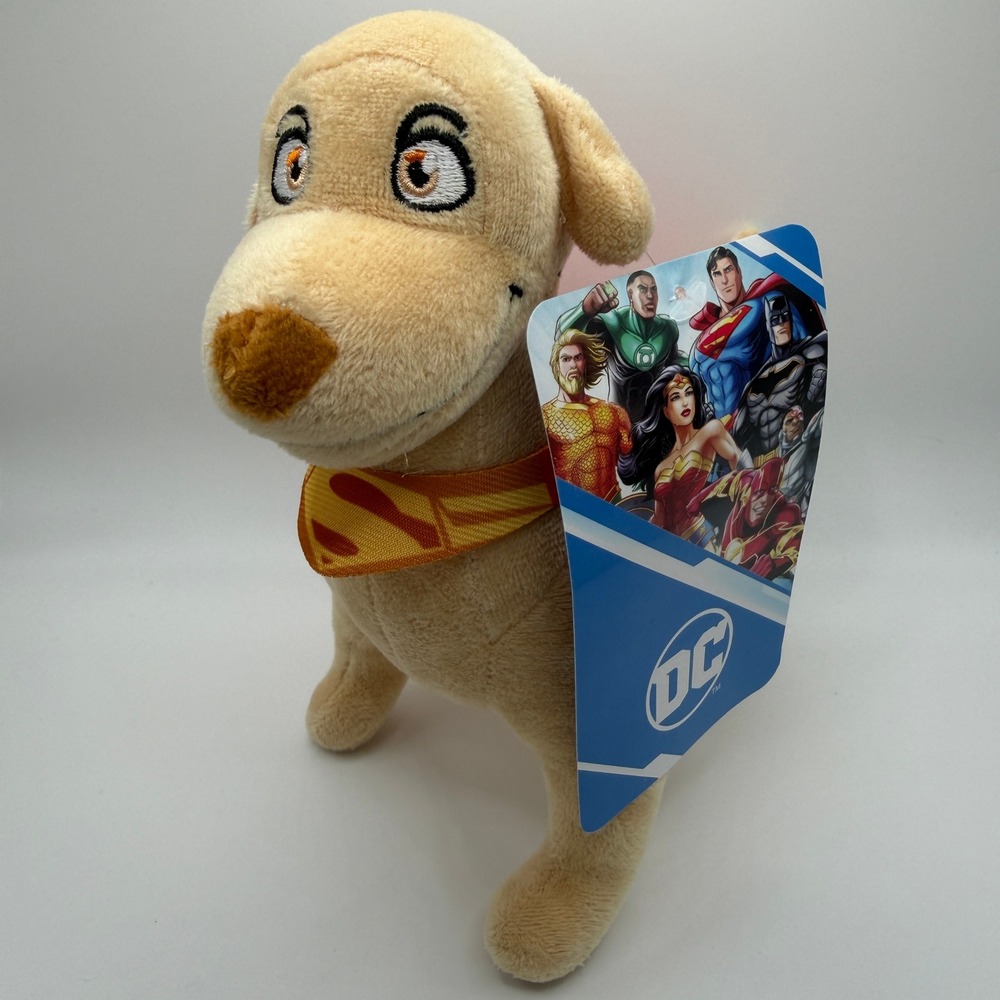 DC League of Super-Pets Krypto the Super-Dog Plush 7" Toy Factory Superman NWT